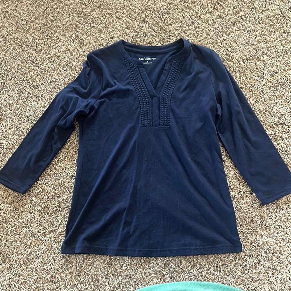 NWOT Crofs&Barrow Blue Long Sleeve Tee